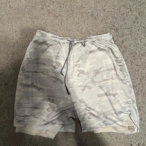 Men’s camo workout shorts